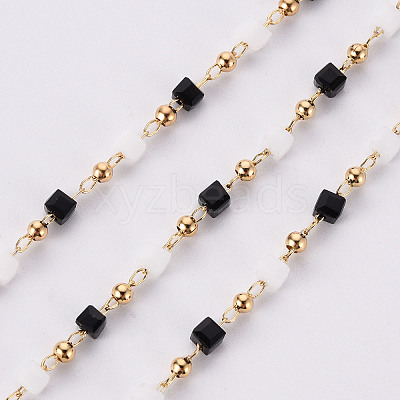 Handmade Acrylic Beaded Chains CHC-S012-001-A02-G-1