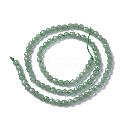 Natural Green Aventurine Beads Strands G-F596-10-4mm-1