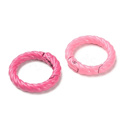 10Pcs Spray Painted Alloy Spring Gate Rings FIND-YW0001-56-1