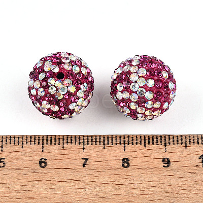 Polymer Clay Pave Rhinestone Beads RB-T018-01C-1