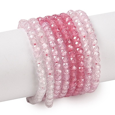 Transparent Gradient Color Cubic Zirconia Strand ZIRC-NH0002-01E-1