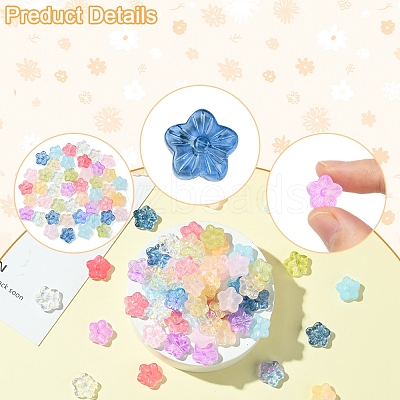 30Pcs Baking Paint Glass Beads GLAA-FS0001-97C-1