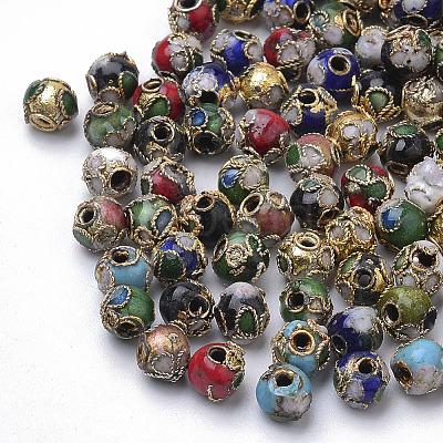Handmade Cloisonne Beads CLB6mm-M-01-1