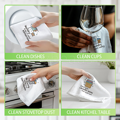 4Pcs 4 Styles Microfiber Cleaning Cloth AJEW-WH0645-005-1