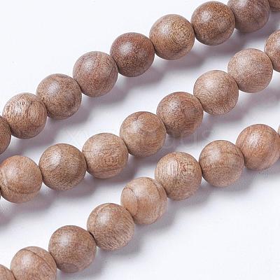 Natural Wood Beads Strands WOOD-J001-02-6mm-1
