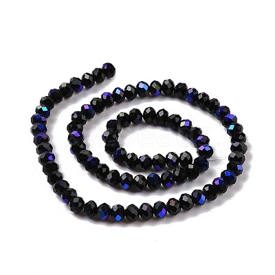 Electroplate Opaque Solid Color Glass Beads Strands X-EGLA-A044-P8mm-L18-1
