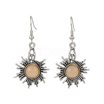 Alloy Resin Dangle Earrings EJEW-JE06370-01-1