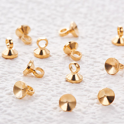 Brass Pendant Bails KK-BC0003-85G-1