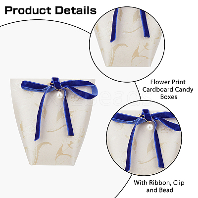 Flower Print Cardboard Candy Boxes CON-WH0089-51A-1