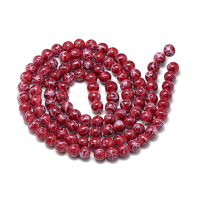 Drawbench Glass Beads Strands DGLA-S115-8mm-L13-1