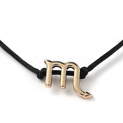 Adjustable Polyester Cord Slider Bracelets BJEW-H540-A06-G-1