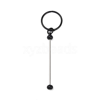 Iron Bar Beadable Keychain Clasps AJEW-R004-02EB-1