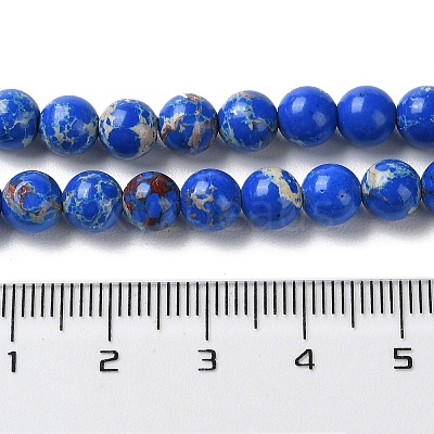 Synthetic Imperial Jasper Dyed Beads Strands G-D077-A01-01-1