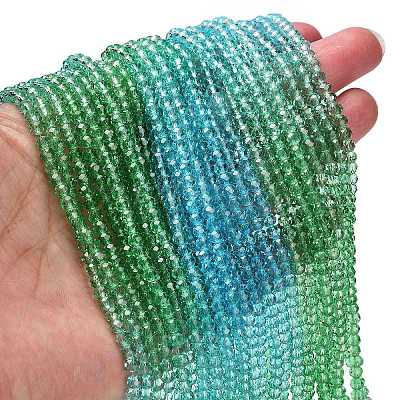 Transparent Painted Glass Beads Strands X1-DGLA-A034-T3mm-A17-1