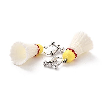 Resin Clip-on Earrings LS-EJEW-Z015-10-1