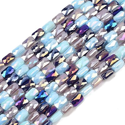 Electroplate Glass Beads Strands EGLA-D300-05-07-1