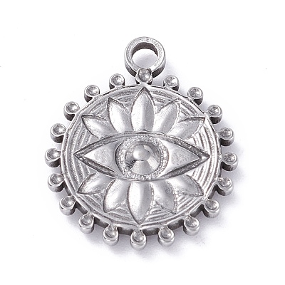 Tarnish Resistant 304 Stainless Steel Pendant Rhinestone Cabochons STAS-P288-13P-1