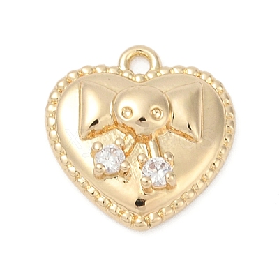Brass Micro Pave Cubic Zirconia Pendants LS-KK-Z094-01G-02-1