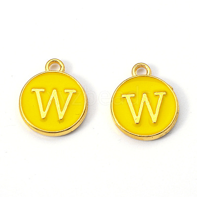 Golden Plated Alloy Enamel Charms LS-X-ENAM-S118-09W-1
