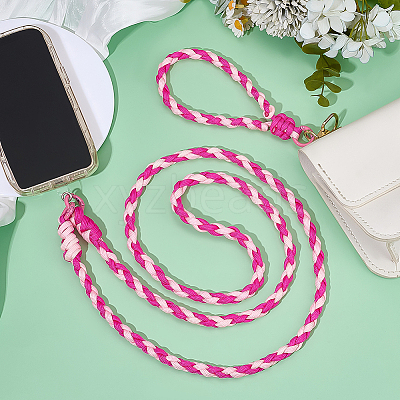 2Pcs Polyester & Spandex Cord Phone Hand Strap Chains HJEW-PH02163-1