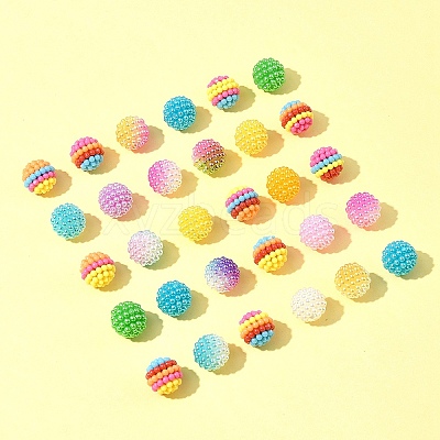 3 Styles ABS Plastic Beads KY-FS0001-24-1