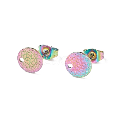 Ion Plating(IP) 304 Stainless Steel Ear Stud Findings STAS-O119-15B-M-1