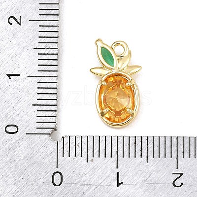 Brass Pave Colorful Cubic Zirconia Pendants CU-CBAFB7D-03B-G-1