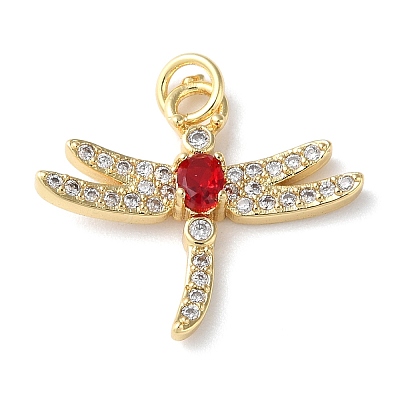 Brass Micro Pave Cubic Zirconia Pendants ZIRC-H102-05B-G-1