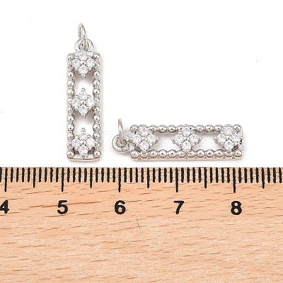 Brass Micro Pave Cubic Zirconia Pendants KK-Z146-30P-1