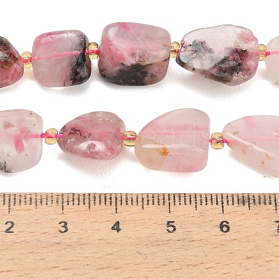 Raw Rough Natural Thulite Beads Strands G-A322-C14-01-1