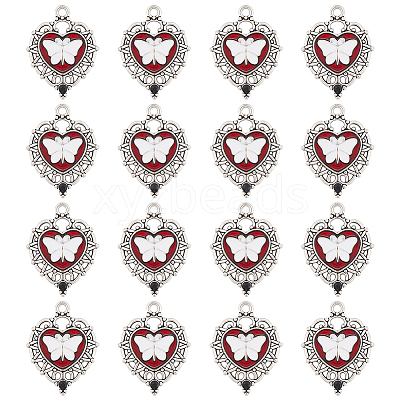 24Pcs Alloy Enamel Pendants ENAM-SC0007-74-1