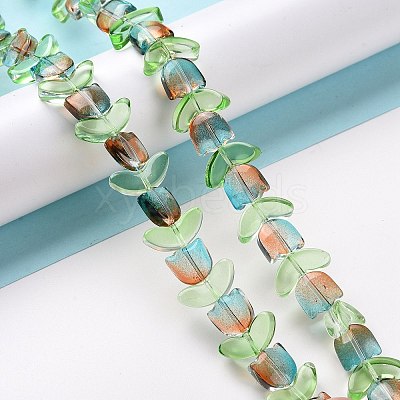 Transparent Glass Beads Strands LAMP-H061-02D-1