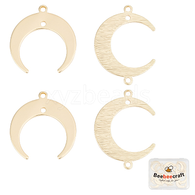 20Pcs 2 Styles Brass Connector Charms KK-BBC0011-66-1