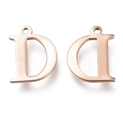 PVD Vacuum Plating  304 Stainless Steel Charms STAS-H112-D-RG-1