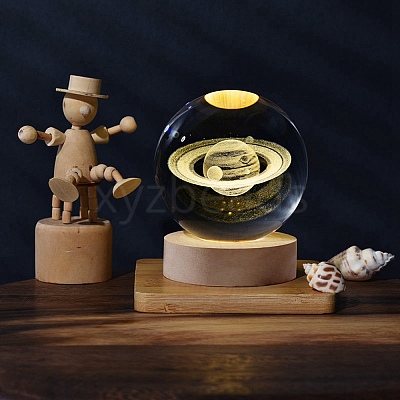 Glass Crystal Ball DJEW-PW0012-047A-03-1