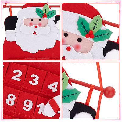 Christmas Non-woven Fabric Gnome Calendar Pendant Decorations DIY-WH0430-851-1