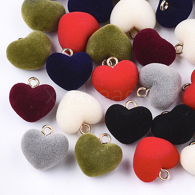 Flocky Acrylic Pendants X-FIND-T046-28-1