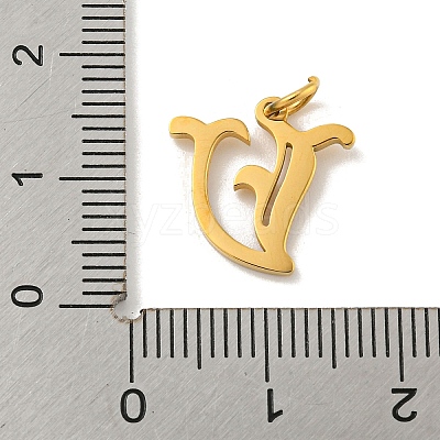 Ion Plating(IP) 304 Stainless Steel Charms STAS-I010-01G-V-1