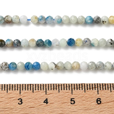 Natural Blue Azurite Beads Strands GG-CBAE031-A03-3mm-1