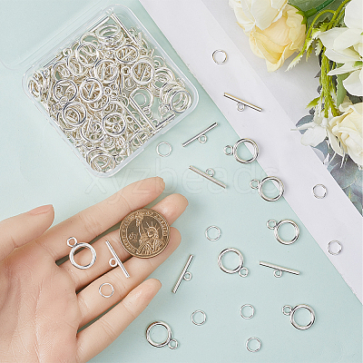 60Pcs Tibetan Style Alloy Toggle Clasps FIND-SP0001-23AS-1