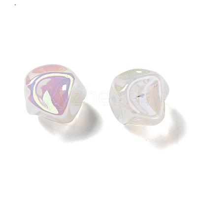 UV Plating Rainbow Iridescent Acrylic Beads LS-PACR-M002-07A-1