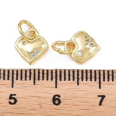 Brass Micro Pave Clear Cubic Zirconia Pendants KK-L275-71D-G-1