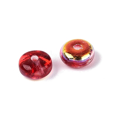 Baking Paint Electroplate Transparent Glass Beads EGLA-Q141-01A-A03-1
