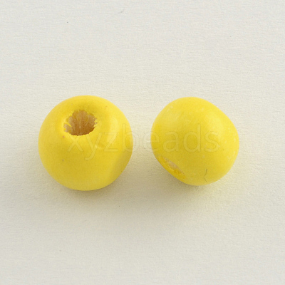 Dyed Natural Wood Beads X-WOOD-Q006-8mm-03-LF-1