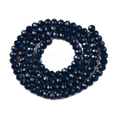 Opaque Solid Color Imitation Jade Glass Beads Strands EGLA-A044-P4mm-D16-1