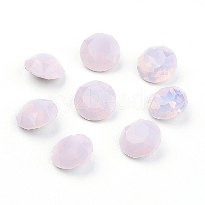 Pointed Back & Back Plated K9 Glass Rhinestone Cabochons X-RGLA-J012-10mm-395-1