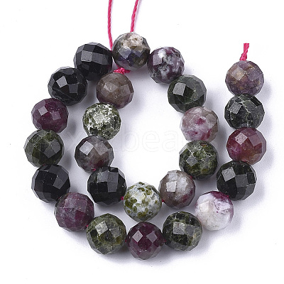 Natural Multicolor Tourmaline Beads Strands X-G-S345-4mm-001-1