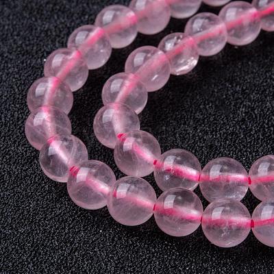 Natural Rose Quartz Bead Strands G-R173-6mm-04-1