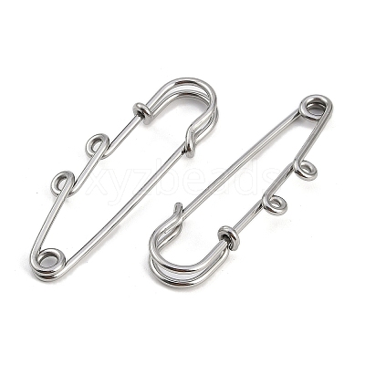 304 Stainless Steel Safety Pins Brooch Findings STAS-K252-05A-P-1