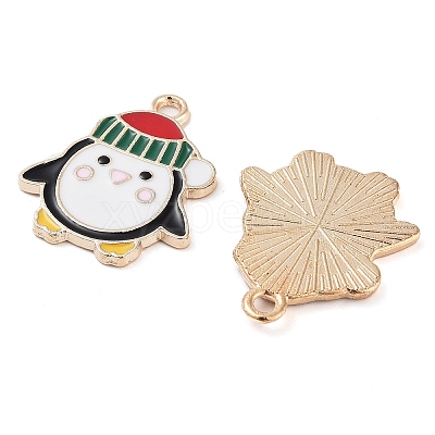 Christmas Theme Barrel Plating Alloy Enamel Pendants LS-PALLOY-S192-01KCG-05-1